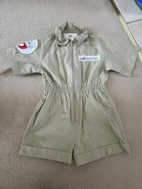 Vintage 1988 Ghostbusters Khaki Shorts Jumper Halloween Costume  Size 6 80's